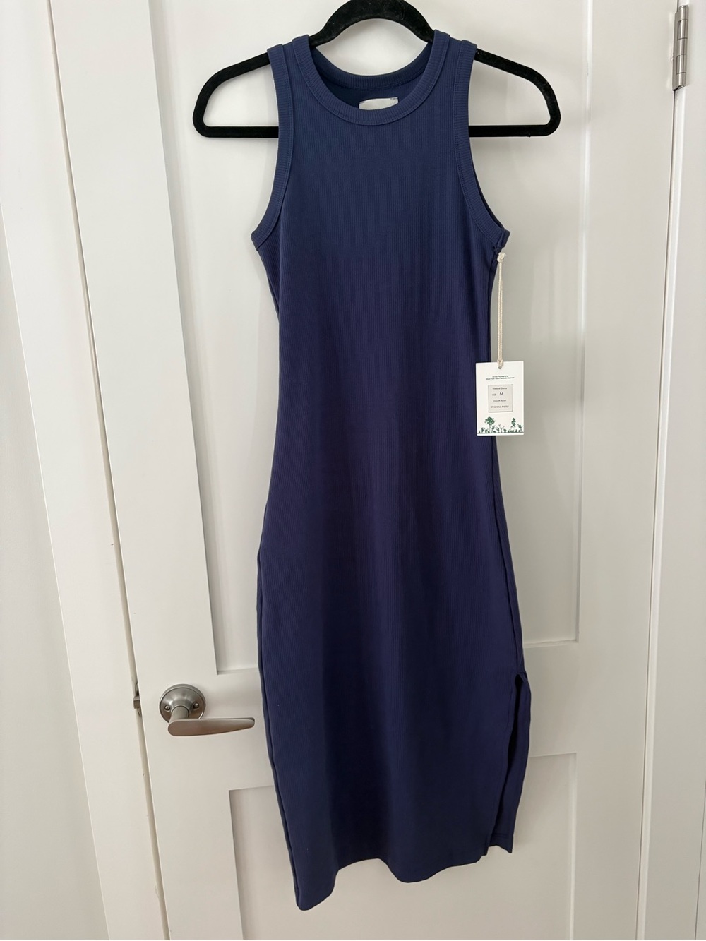 NWT Kuwalla Tee Montreal Ribbed Bodycon Dress Blue Casual Coastal Size M